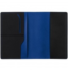 Обложка для паспорта Multimo, черная с синим