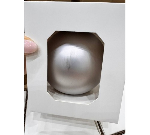 Оформительский шар Finery, 10 см, матовый серебристый