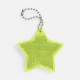 Пешеходный светоотражатель с цепочкой «Звезда», желтый неон