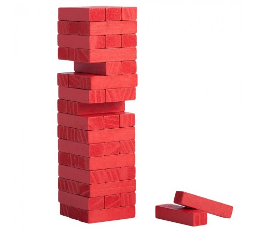 Игра «Деревянная башня мини», красная