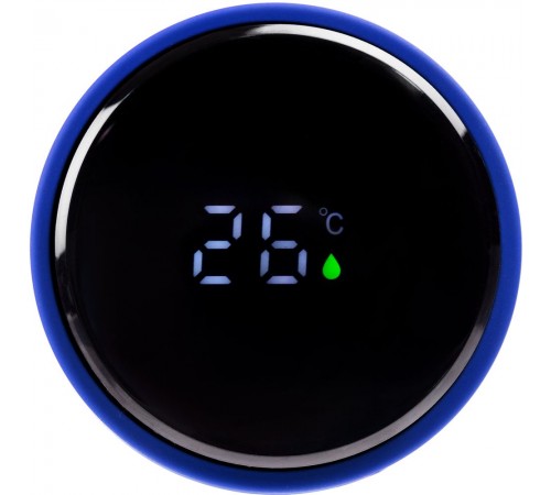 Смарт-бутылка с заменяемой батарейкой Long Therm Soft Touch, синяя