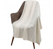 Плед Snippet, молочно-белый