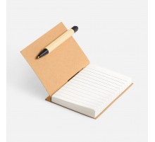 Мини-блокнот Eco Light с ручкой с черными элементами, ver.2