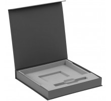 Коробка Memoria с ложементом под ежедневник и ручку, ver. 2, серая