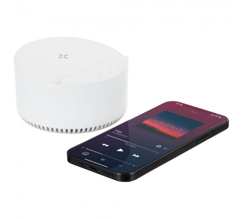 Bluetooth-колонка с беспроводной зарядкой relaxTime, белая