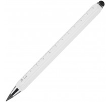 Вечный карандаш Quarta со стилусом и уровнем, белый