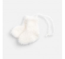 Подвеска на елку «Вьюжка», носочки, белая