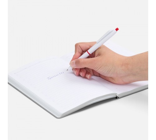 Ручка шариковая Bright Pop, белая с красным