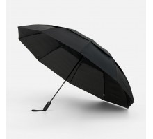 Зонт обратного сложения twoGether с двойным куполом, черный