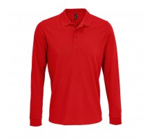 Рубашка поло с длинным рукавом Prime LSL, красная