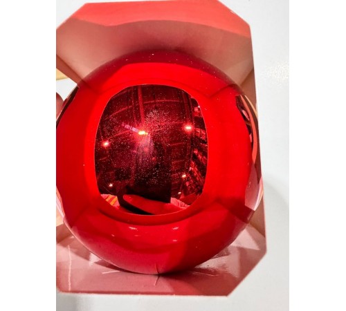 Оформительский шар Finery, 10 см, глянцевый красный