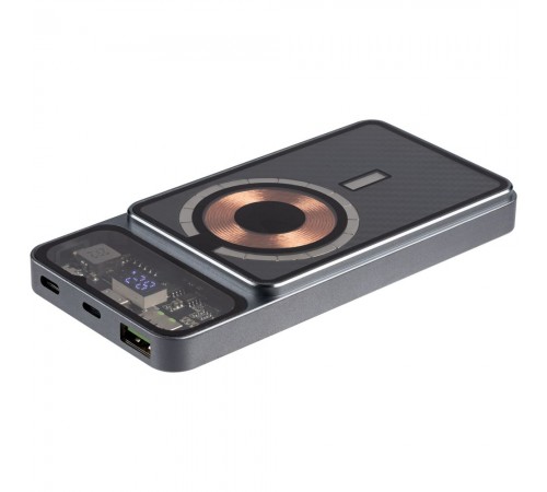 Магнитный беспроводной аккумулятор Cooper Prime 10000 мАч, темно-серый