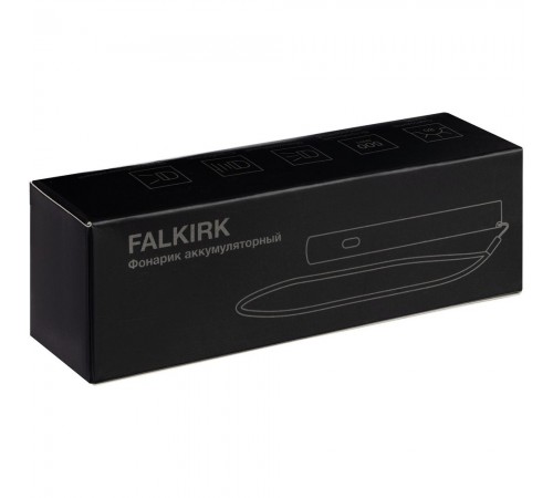 Фонарик аккумуляторный Falkirk, черный