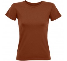 Футболка женская Regent Fit Women, коричневая (терракотовая)