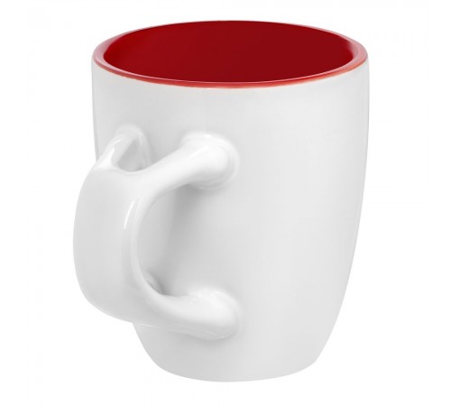 Кофейная кружка Pairy с ложкой, красная с оранжевой