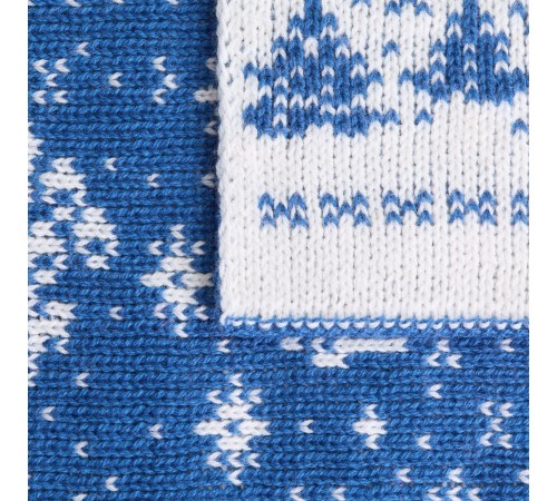 Плед Holidale, синий с молочным