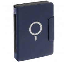 Органайзер с блокнотом и аккумулятором Oiro, синий