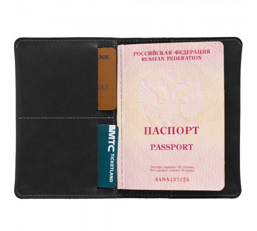 Обложка для паспорта Apache, ver.2, черная