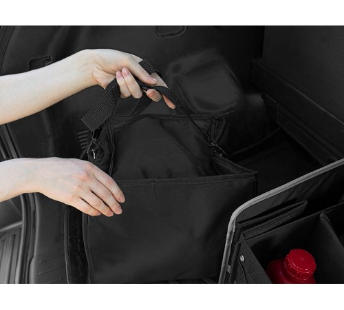 Органайзер в багажник с сумкой-холодильником Arranger, черный с серым