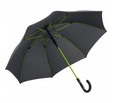 Зонт-трость с цветными спицами Color Style, зеленое яблоко, с серой ручкой