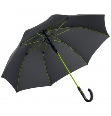 Зонт-трость с цветными спицами Color Style, зеленое яблоко, с серой ручкой