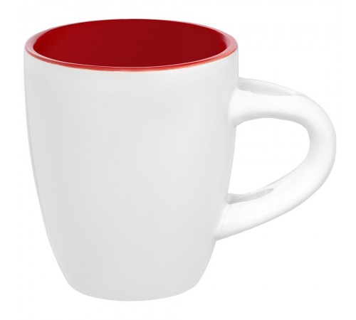 Кофейная кружка Pairy с ложкой, красная с оранжевой