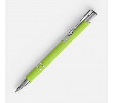 Ручка шариковая Keskus Soft Touch, зеленое яблоко