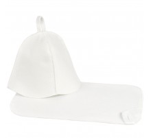 Набор для бани Heat Off с ковриком, белый