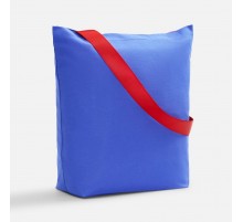 Шопер B5, синий с широкими красными ручками