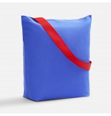 Шопер B5, синий с широкими красными ручками