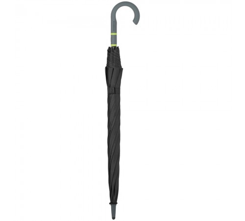 Зонт-трость с цветными спицами Color Style, зеленое яблоко, с серой ручкой