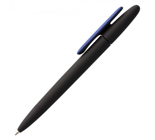 Ручка шариковая Prodir DS5 TRR-P Soft Touch, черная с синим