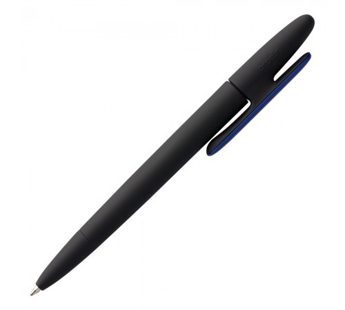 Ручка шариковая Prodir DS5 TRR-P Soft Touch, черная с синим