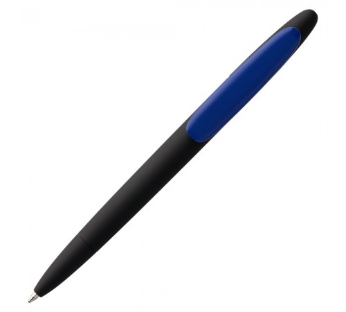 Ручка шариковая Prodir DS5 TRR-P Soft Touch, черная с синим