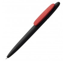 Ручка шариковая Prodir DS5 TRR-P Soft Touch, черная с красным