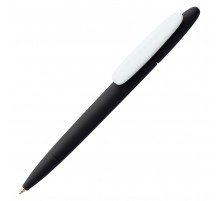 Ручка шариковая Prodir DS5 TRR-P Soft Touch, черная с белым