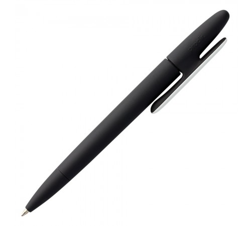 Ручка шариковая Prodir DS5 TRR-P Soft Touch, черная с белым