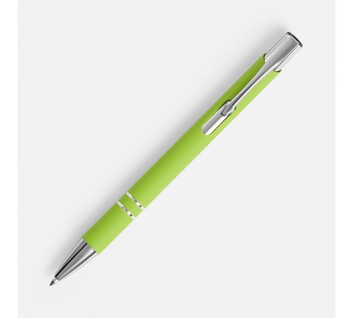 Ручка шариковая Keskus Soft Touch, зеленое яблоко