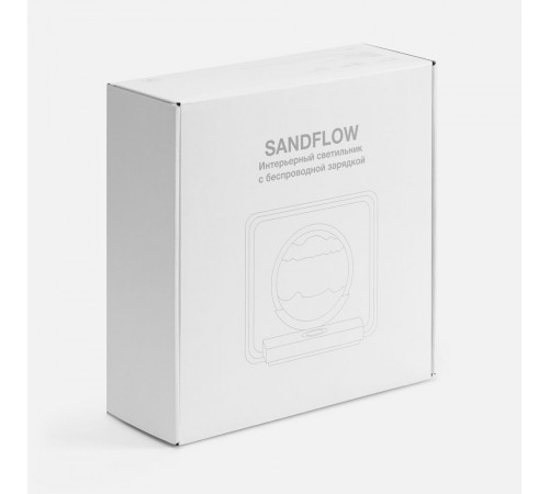 Интерьерный светильник с беспроводной зарядкой Sandflow, белый