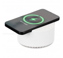 Bluetooth-колонка с беспроводной зарядкой relaxTime, белая