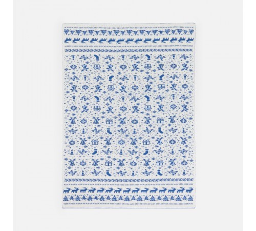 Плед Holidale, синий с молочным