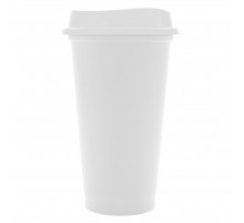 Стакан с крышкой Color Cap White, белый