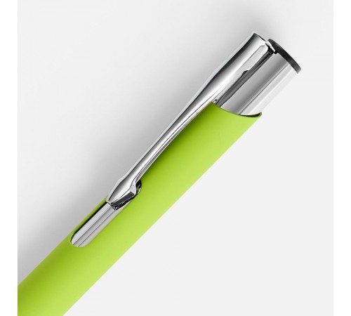 Ручка шариковая Keskus Soft Touch, зеленое яблоко