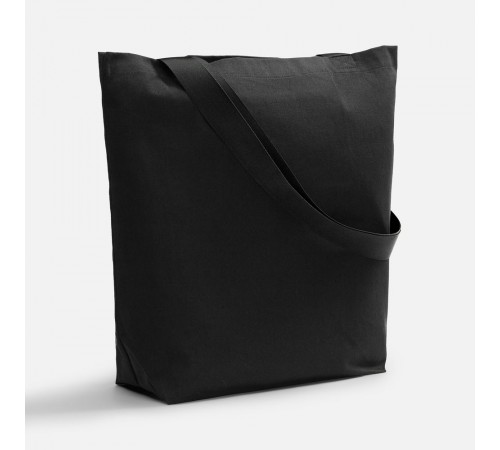 Шопер B5, черный с широкими черными ручками