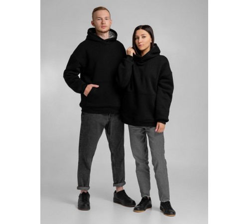 Худи Furry Oversize, черное