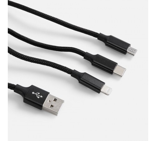 Кабель Triple Charge в футляре ver.2, черный