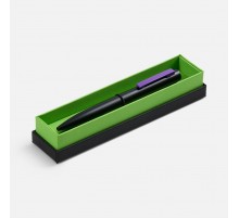 Ручка шариковая Inkolor в футляре, черная с фиолетовым