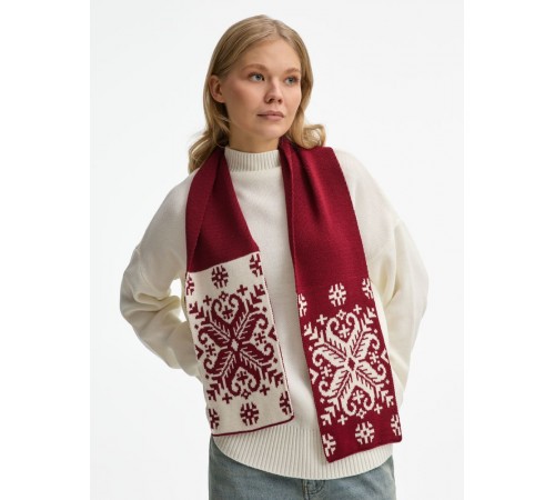 Шарф Wintertude M, красный с белым