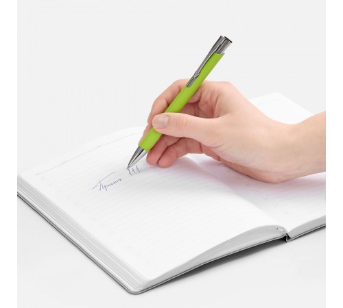 Ручка шариковая Keskus Soft Touch, зеленое яблоко