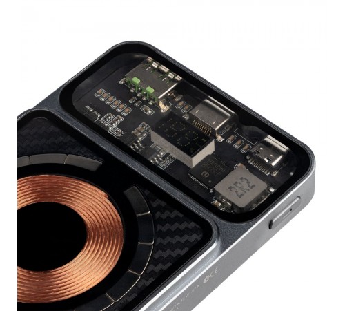 Магнитный беспроводной аккумулятор Cooper Prime 10000 мАч, темно-серый